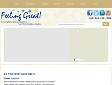Tablet Screenshot of feelinggreatsleepcenter.com